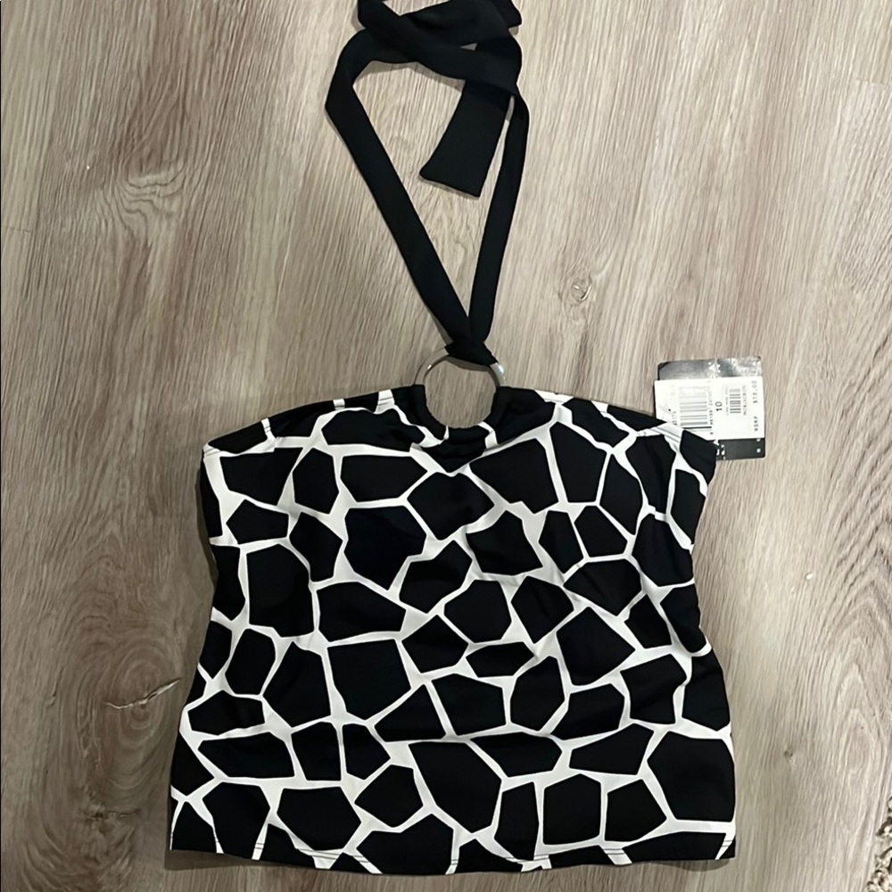 Black and White tankini top